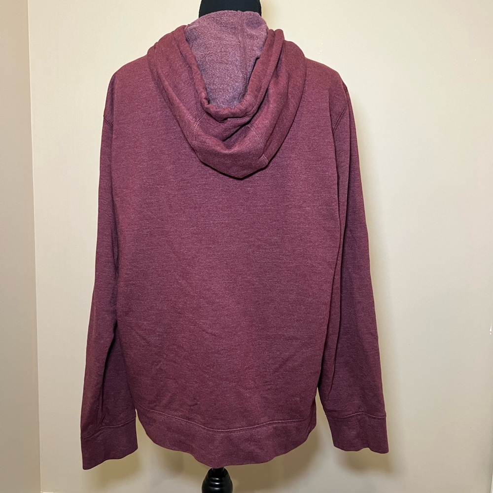 Eddie Bauer Men’s dusky red hoodie sweatshirt with large front pocket. Size Med - Picture 8 of 9